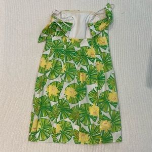 Lilly Pulitzer Green Lily Pad Strapless Dress